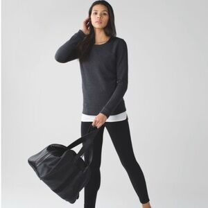 lululemon athletica Heathered Black Long Sleeve Sweatshirt